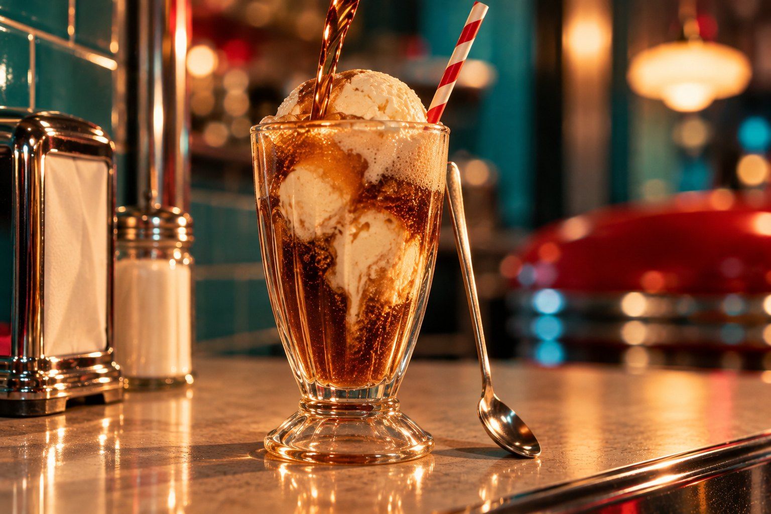 Over vanilla ice cream