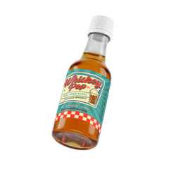 Whiskey Pop Root Beer Float Flavored Whiskey, 50 ml mini bottle, tilted