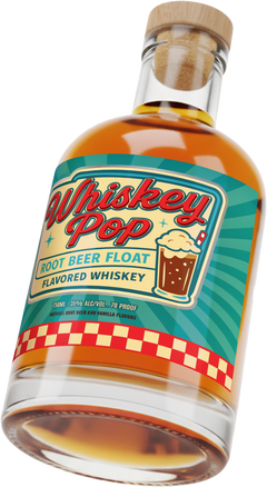 Whiskey Pop Root Beer Float Flavored Whiskey, 750 ml bottle, tilted