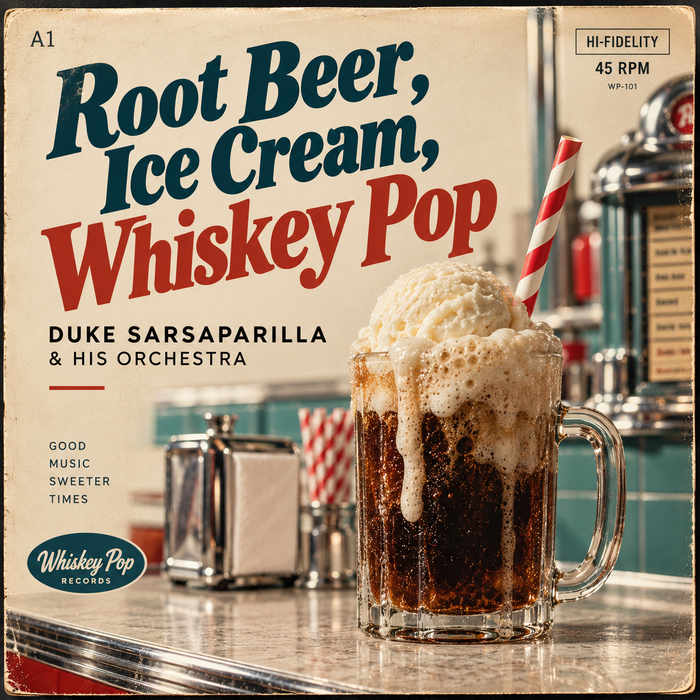 Root Beer, Ice Cream, Whiskey Pop by Duke Sarsaparilla & His Orchestra, record sleeve